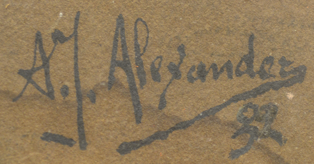 ?Alexander A.J. — Signature of the artist and date 1932