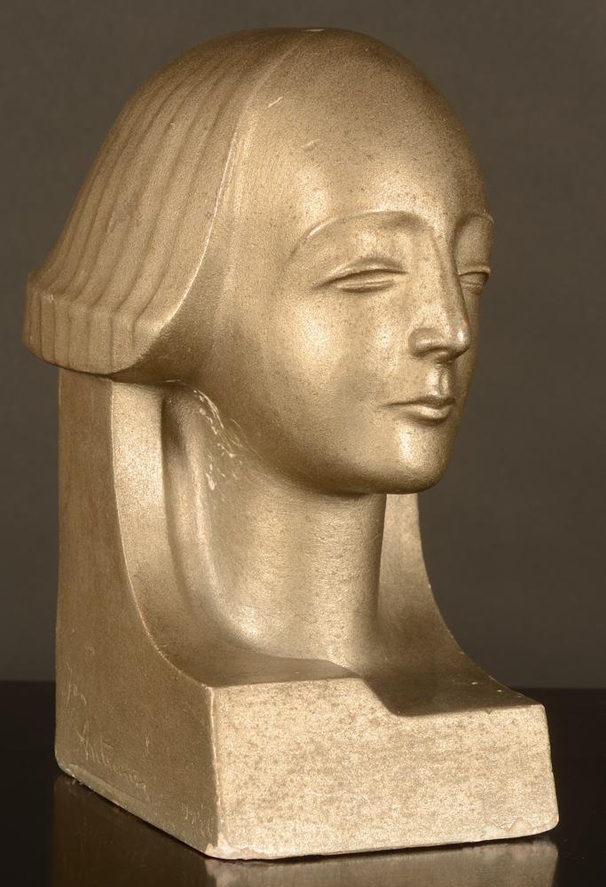 ?Jan Anteunis — Joli sculpture en platre patinée, signée et datée 1926