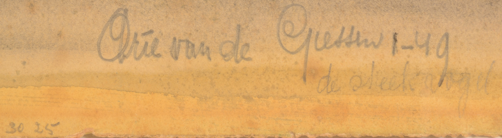 Arie Van de Giessen — Signature of the artist and date, bottom right with the title underneath