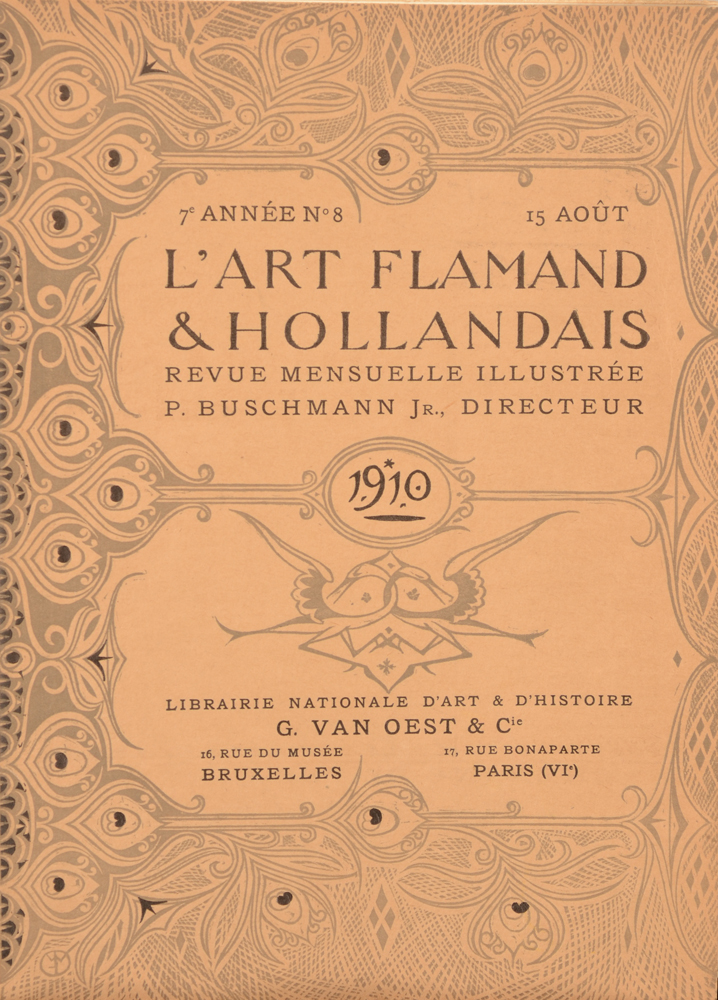 Art Flamand et Hollandais 1910 — August cover (French)