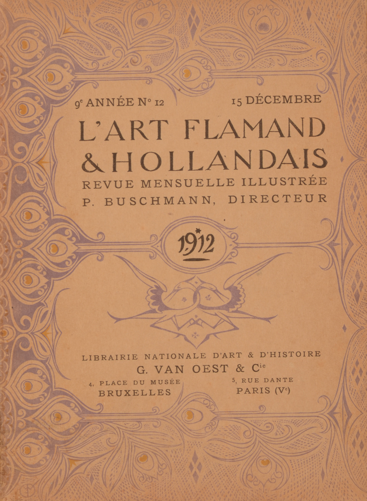 Art Flamand et Hollandais 1912 — Cover December issue