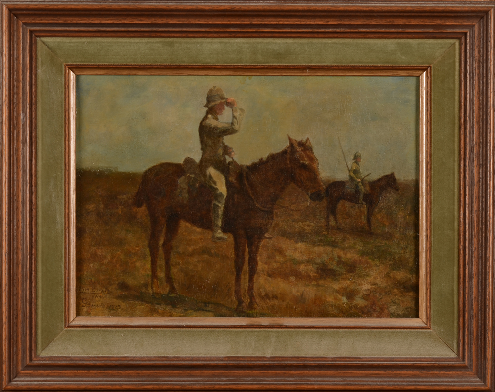 George Bernie — Cavalry officer in Indonesia in 1913, a rare documentary painting