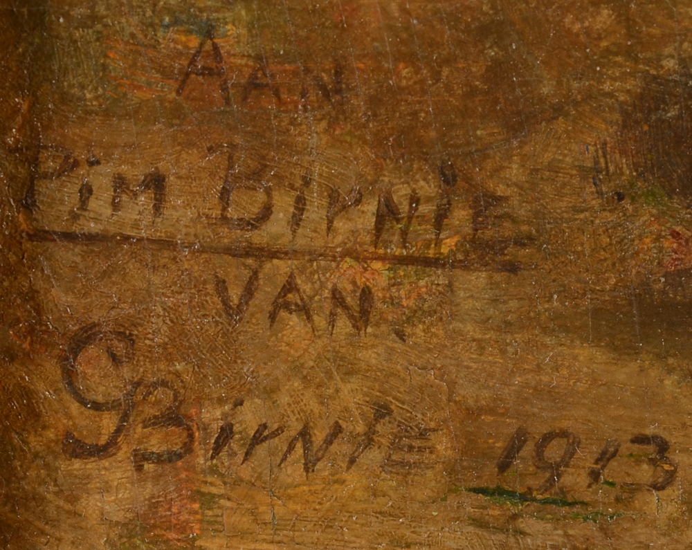 George Bernie — Signature, dedication and date by the artist, bottom left