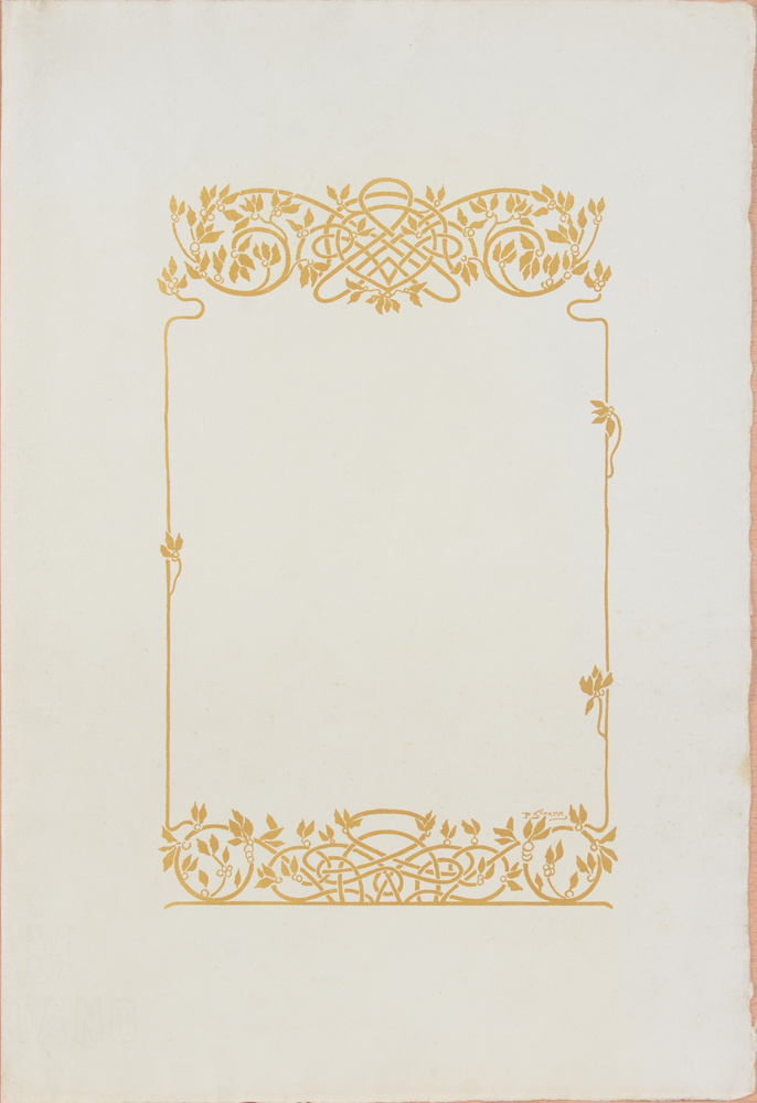 P. Scarpa — Un motif décoratif de style art nouveau (style Liberty), Italie, vers 1900-1910