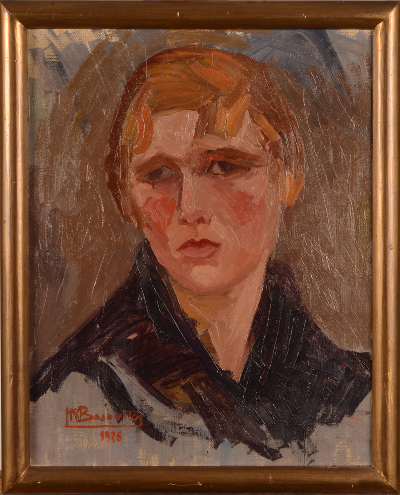 Hélène Bojovitch-De Schaeck — Portrait d'un jeune femme, par cet artiste peintre, également actif en Serbie