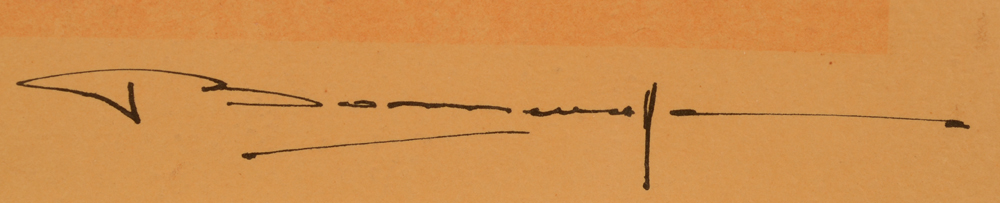 Oscar Bonnevalle — Signature of the artist, bottom right