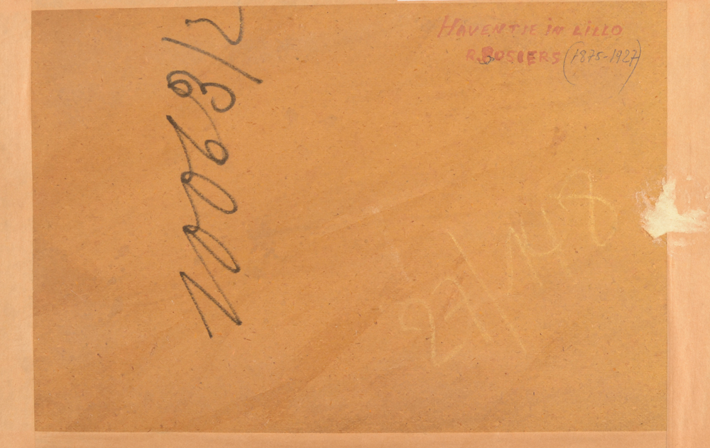 Rene Bosiers — Back of the painting with the title of the work