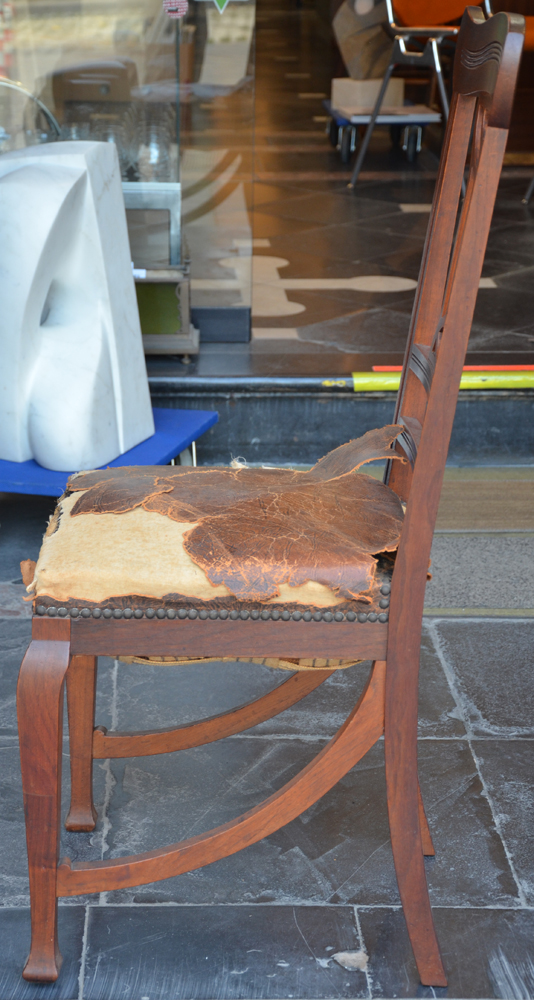 F. De Deyne (Gand) 6 early art nouveau chairs in mahogany — Alternate side