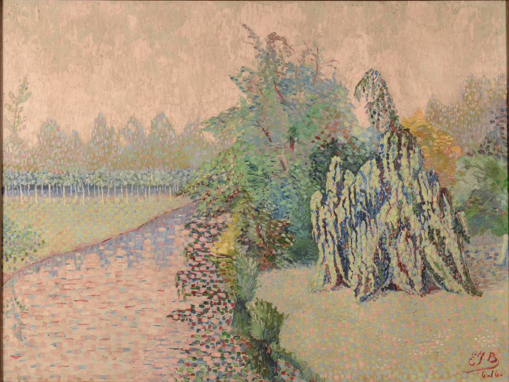 Emile Jean Braun — Grande toile divisioniste de 1916, signé et daté