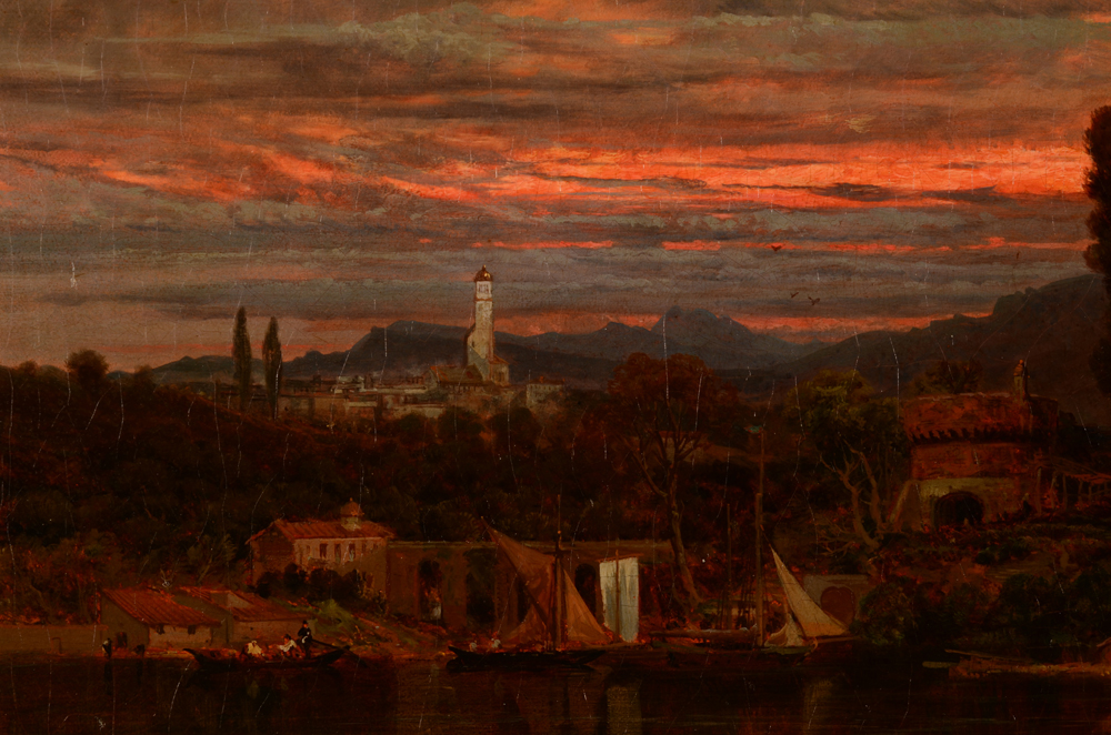 Frederick Lee Bridell — Detail of the landscape and dramatic sunset