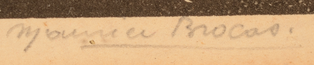 Maurice Brocas — Signature of the artist, bottom right