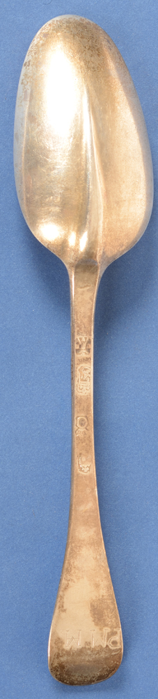 Unknown silversmith — cuillière en argent, queue de rat, Bruxelles avant 1749.