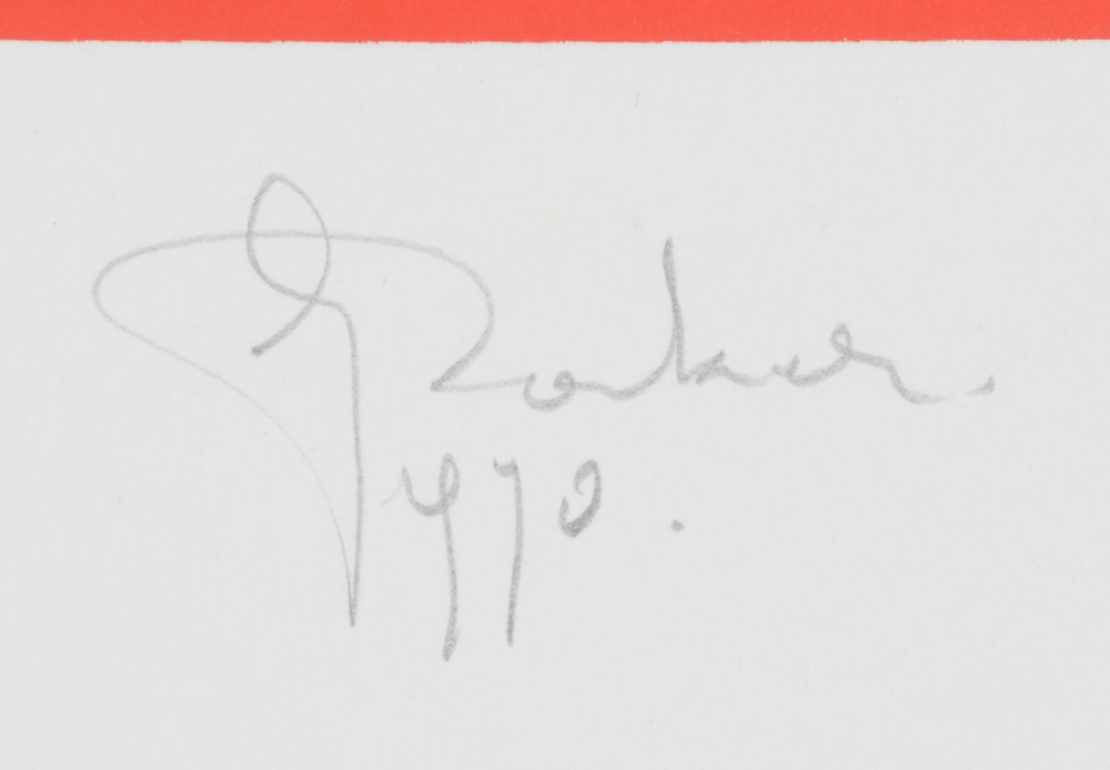 Gilbert Bakker — Signature of the artist and date bottom right