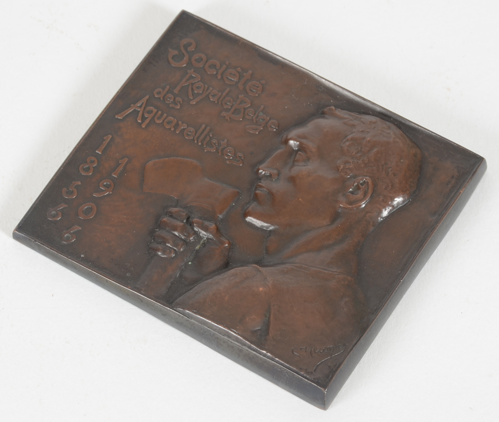 Constantin Meunier — Alternate view of the plaque