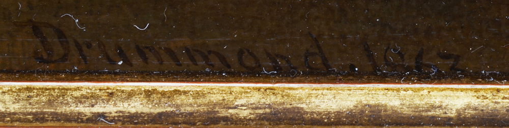 James Drummond — Signature of the artist and date, bottom right, partially under the frame border