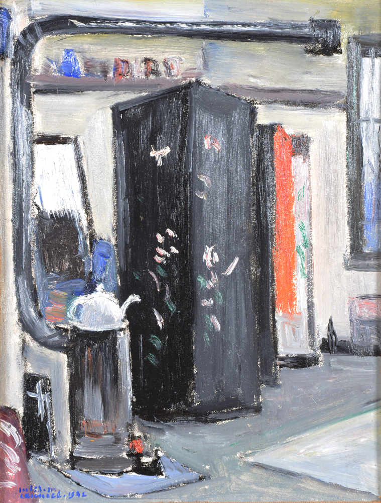 Jules-Marie Canneel — L&#39;atelier, the workshop of the painter in Brussels in 1942.