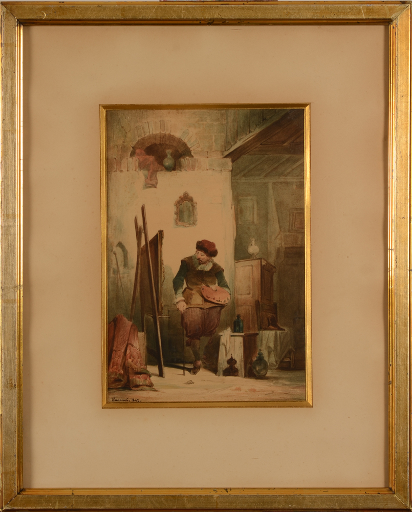 Theodore Canneel — The watercolour in its 19th century frame