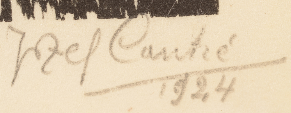 Jozef Cantre — Signature of the artist and date 1924 bottom right