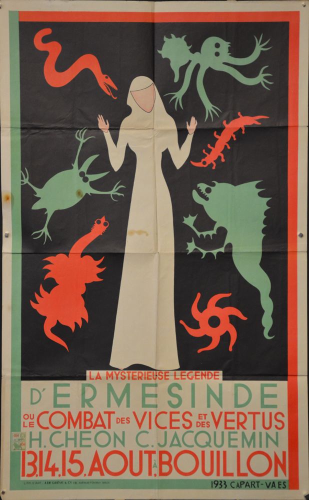 Guillemine Capart-Vaes — Très rare affiche moderniste de 1933