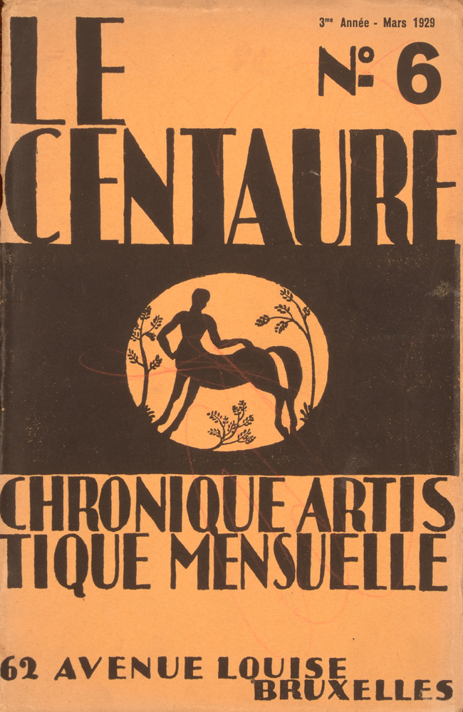 Le Centaure — March 1929, cover with red pencil doodles