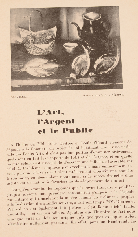 Le Centaure — Nothing has changed in the artworld... October 1927!