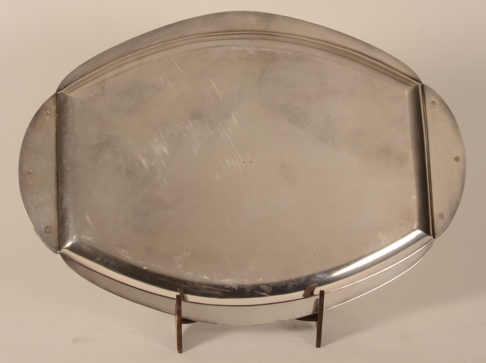 Albert Charlent — Back of the tray, in used but unpolished state
