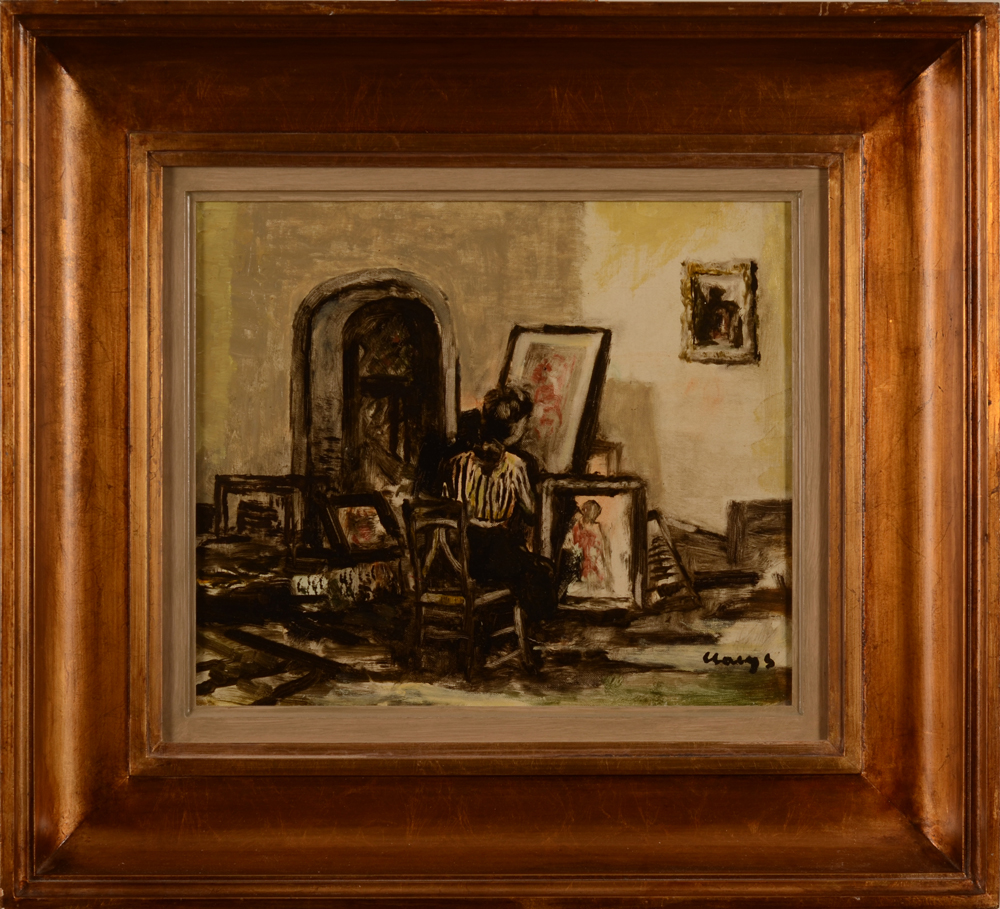 Albert Claeys — The painting in its original, large frame