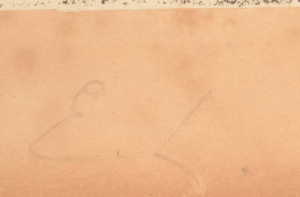 Emile Claus — Monogram signature in pencil, bottom right