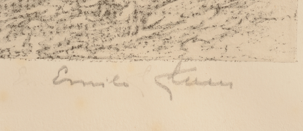Emile Claus — Signature of the artist in pencil, bottom right