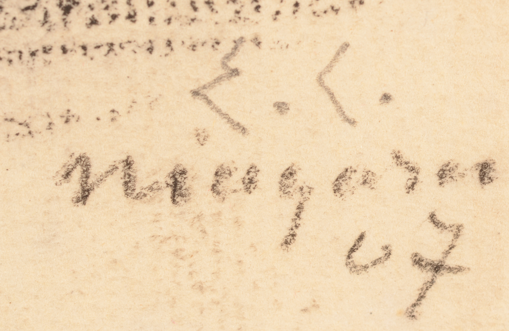 Emile Claus — Monogram signature, localisation and date, bottom right