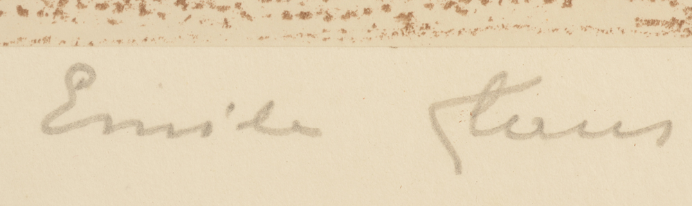 Emile Claus lithograph — Signature of the artist, in pencil, bottom right