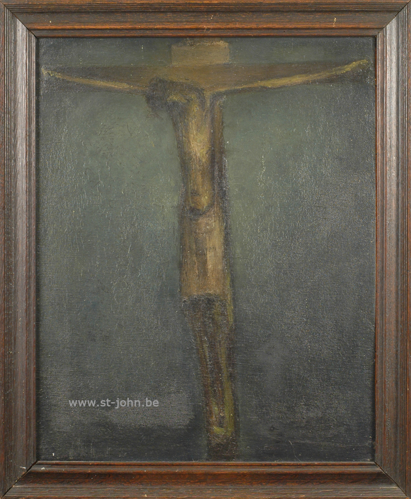 Oscar Colbrandt — <p>
	<strong>Oscar Colbrandt (1879-1959)</strong>, the blue christ, oil on panel, 50 x 40,5 cm.</p>