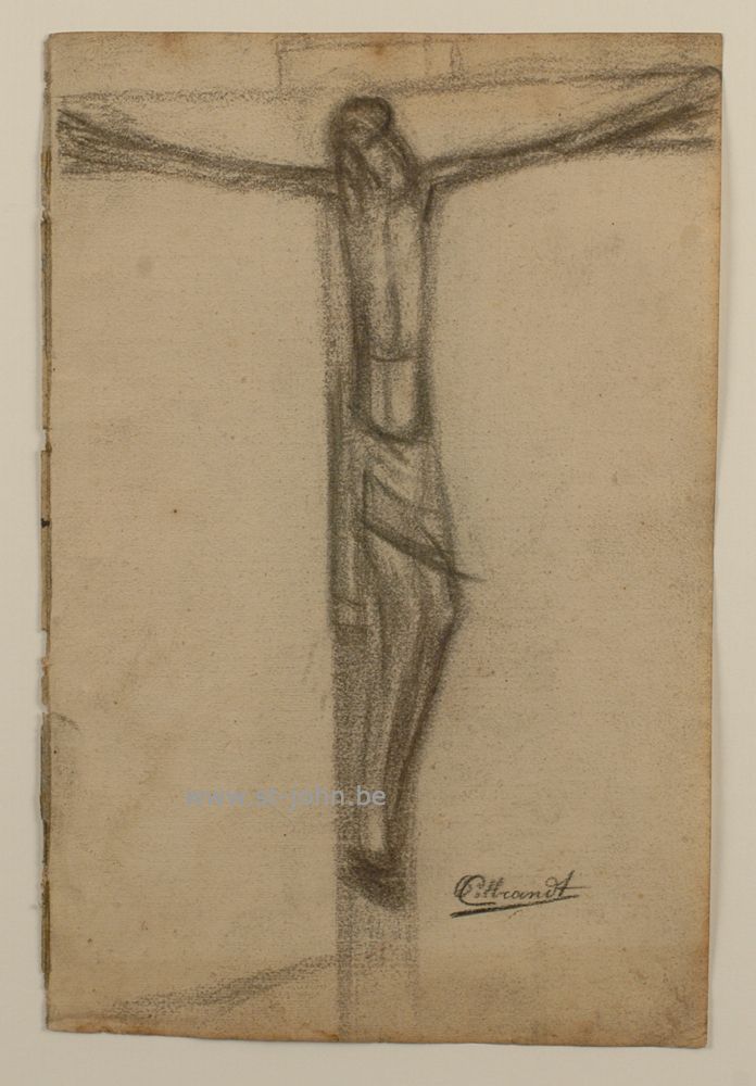 Oscar Colbrandt — <p>
	<strong>Oscar Colbrandt (1879-1959)</strong>, Christ, charcoal on paper, 31 x 20 cm, signed.</p>