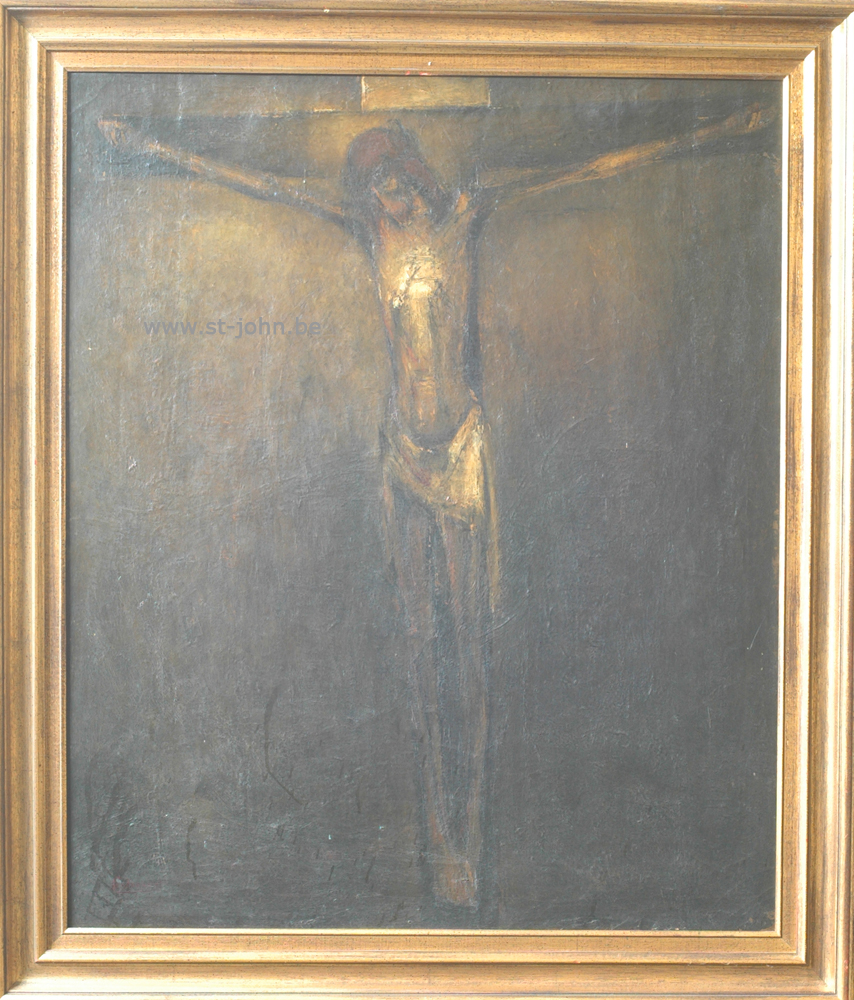 Oscar Colbrandt — <p>
	<strong>Oscar Colbrandt (1879-1959)</strong>, the Bronze Christ, oil on canvas, 106 x 88 cm, signed.</p>