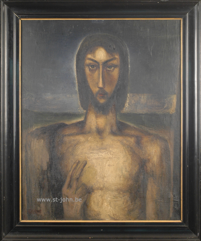 Oscar Colbrandt — <p>
	<strong>Oscar Colbrandt (1879-1959)</strong>, St-John the baptist, oil on canvas, 80 x 64 cm, signed.</p>