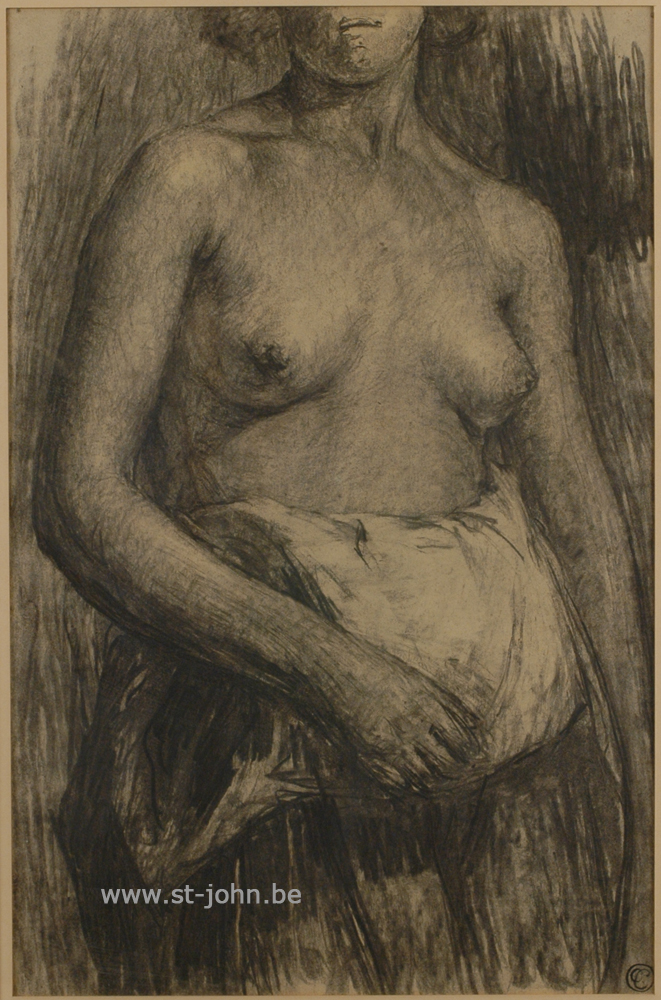 Oscar Colbrandt — <p>
	<strong>Oscar Colbrandt (1879-1959)</strong>, Nude torso, charcoal on paper, 48,5 x 31,5 cm, signed.</p>