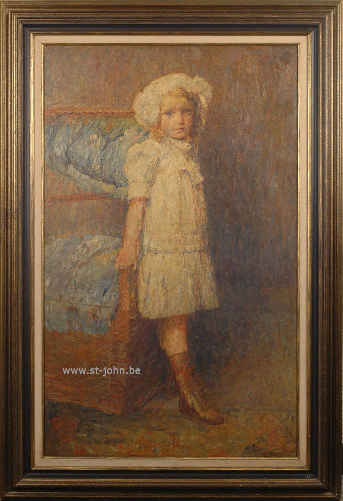 Oscar Colbrandt — <p>
	<strong>Oscar Colbrandt (1879-1959)</strong>, the portrait of Nono Dupuis, the daughter of painter Maurice Dupuis, oil on canvas, 125 x 78 cm, signed.</p>