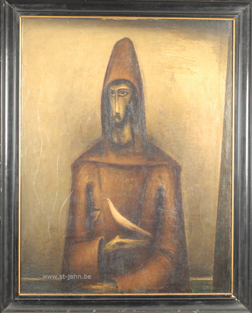 Oscar Colbrandt — <p>
	<strong>Oscar Colbrandt (1879-1959)</strong>, Portrait of St-Francis of Assisi, oil on canvas, 109 x 84 cm, signed.</p>