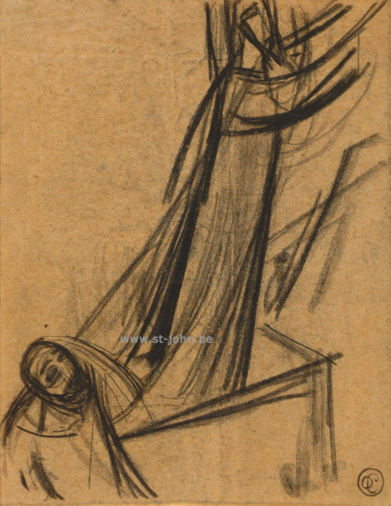 Oscar Colbrandt — <p>
	<strong>Oscar Colbrandt (1879-1959)</strong>, Resurrection, charcoal on paper, 19 x 15 cm, signed with the monogram.</p>