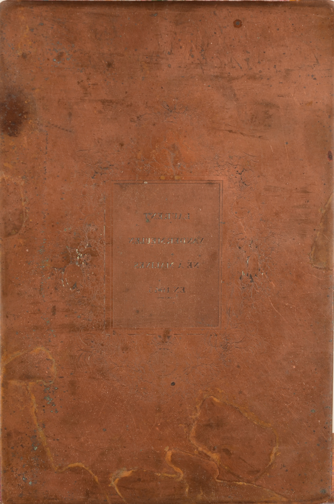 Copper printing plate Laurent Van der Meulen — Front of the printing plate