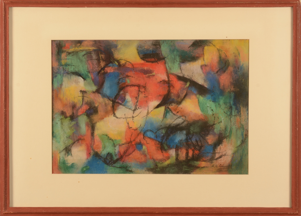 Karel Cornel — the pastel in its frame