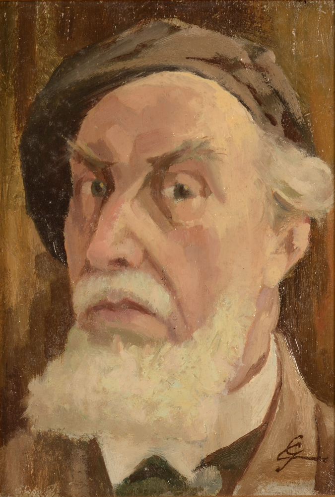 Gustave Cornelis Self Portrait — huile sur panneau