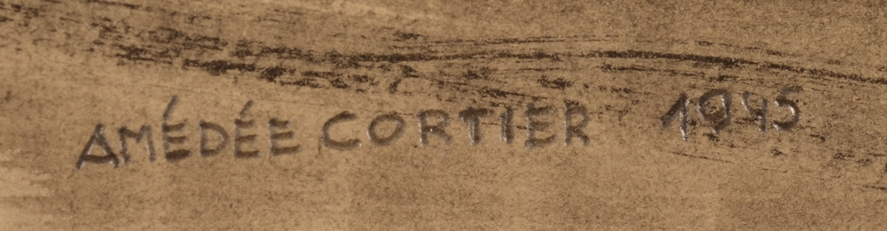 Amédée Cortier — Signature of the artist and date, bottom left
