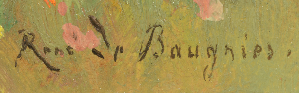 Rene De Baugnies — Signature of the artist, bottom right