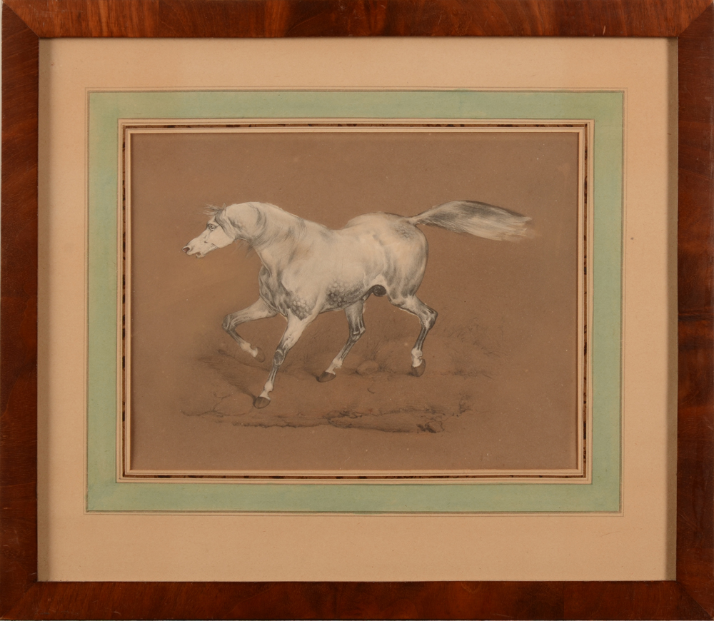 E. de Bricy (?) — the other drawing in its frame