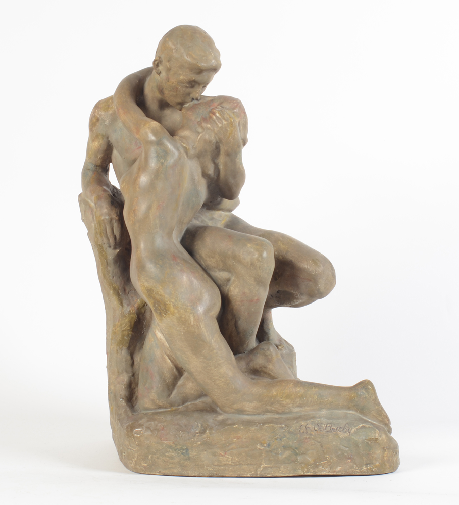 Charles De Brichy — Jeugd or Yought, an original plaster cast, ca. 1910.