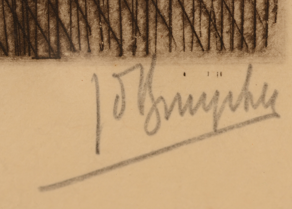 Jules De Bruycker — Signature of the artist in pencil, bottom right