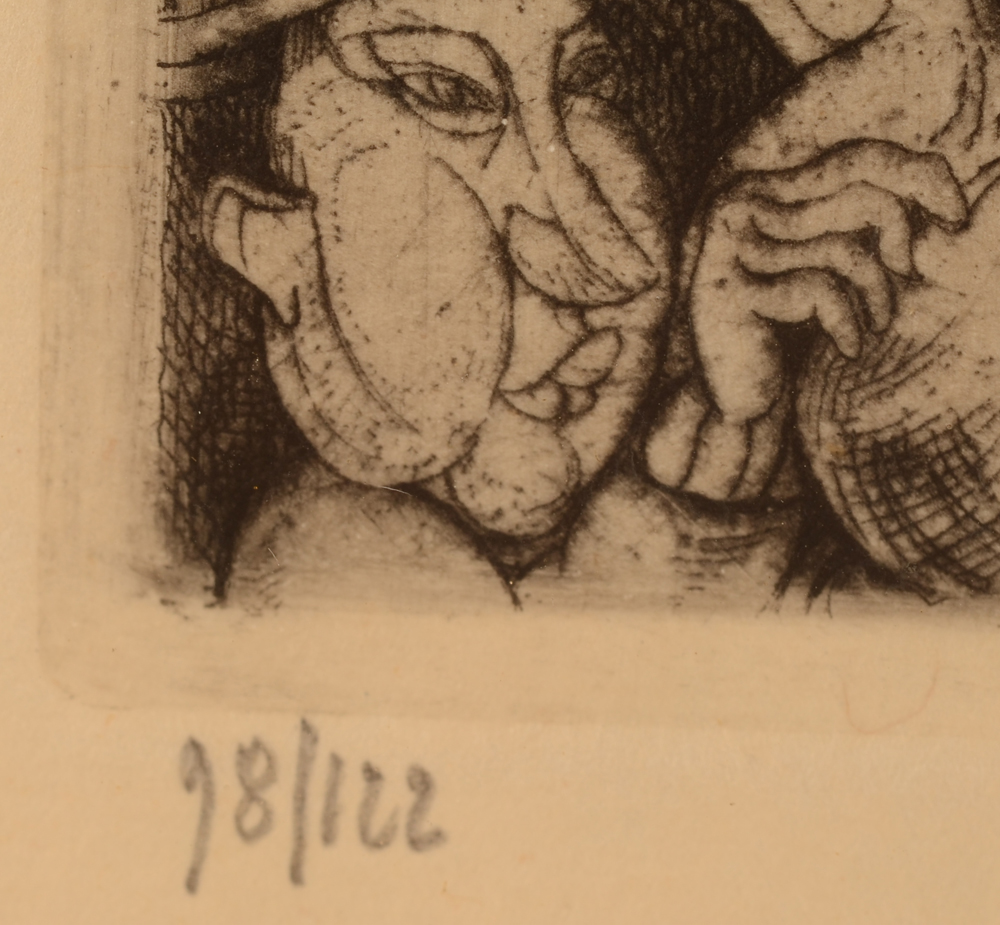 Jules De Bruycker — Justification of the etching, bottom left