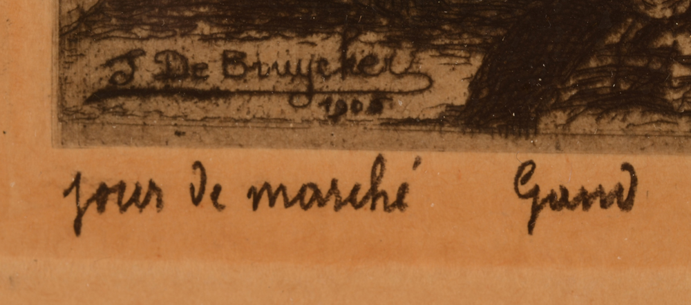 Jules De Bruycker — Title in pencil, bottom left