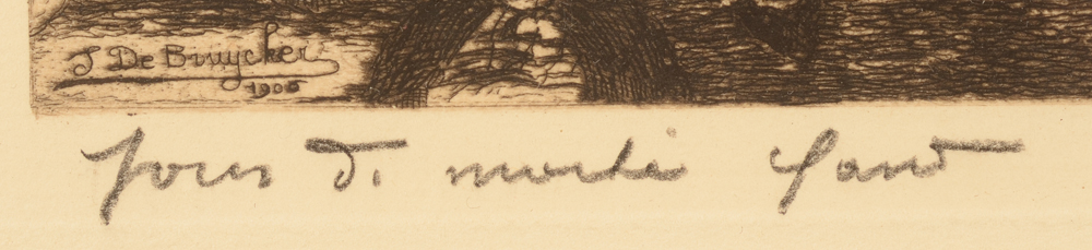 Jules De Bruycker — title in pencil, bottom left